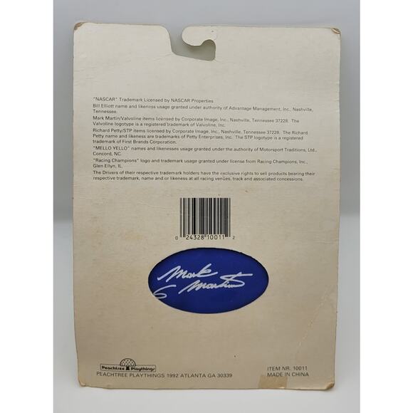 Vintage 1992 Peachtree Playthings Mark Martin NASCAR Wallet NOS READ - Picture 7 of 9